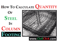 HOW TO CALCULATE THE STEEL QUANTITY IN COLUMN FOOTING 3