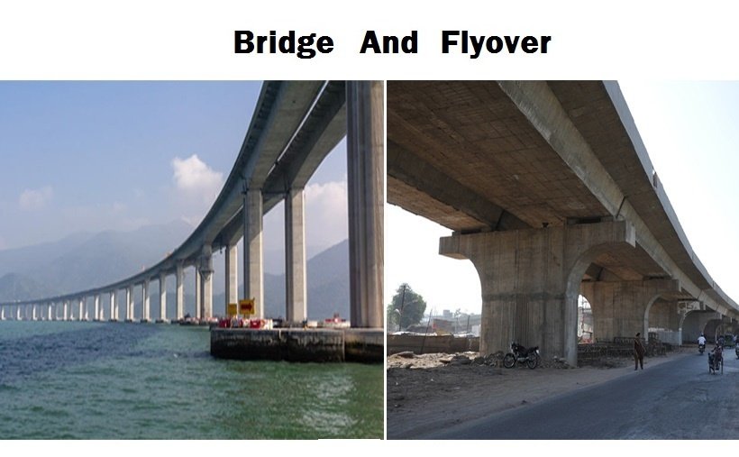 Difference Between Bridge and Flyover - Civil Click