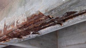 Corrosion occur in concrete