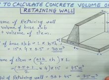 How to find the volume of retaining wall ? 15